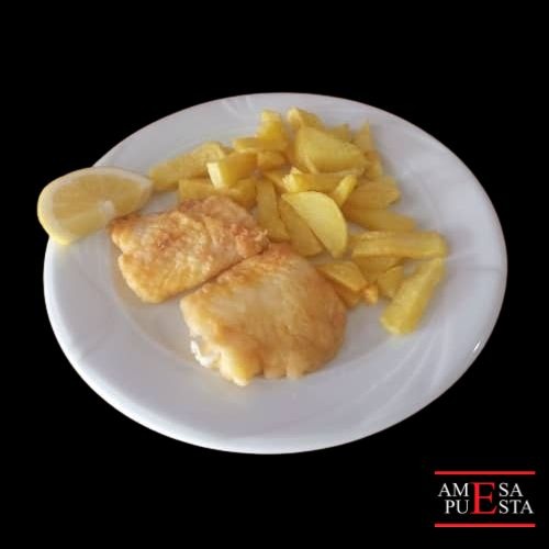 Bacalao rebozado con maizena. Apto para celíacos