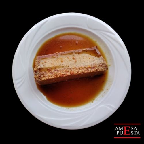 Flan de coco y café