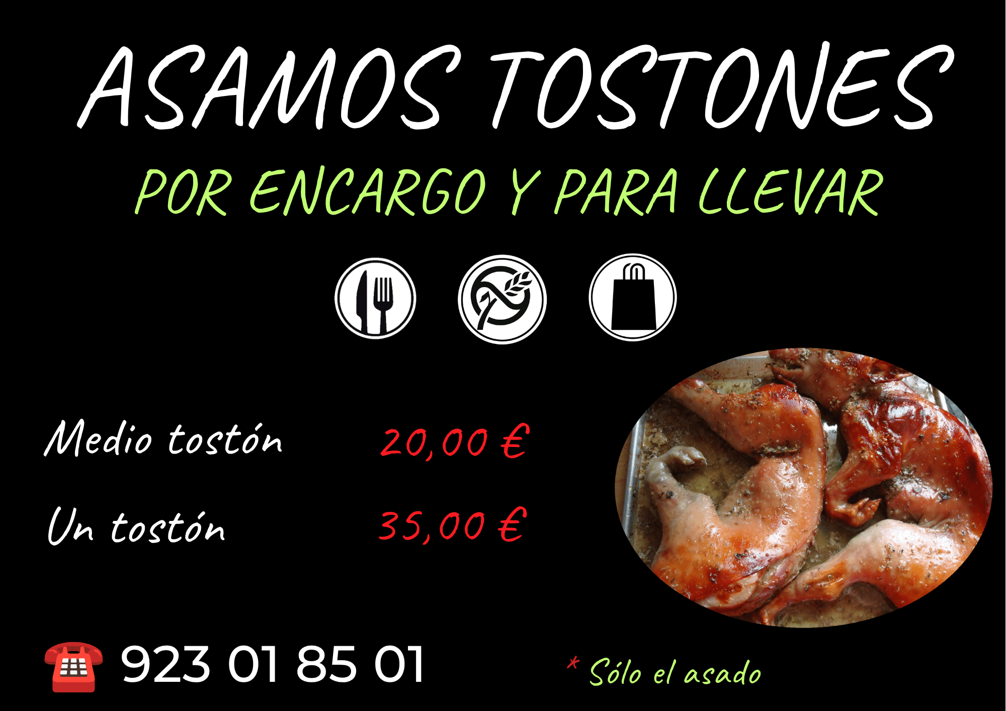 Asamos tostones por encargo y para llevar