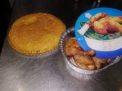 Tortilla española y pollo asado